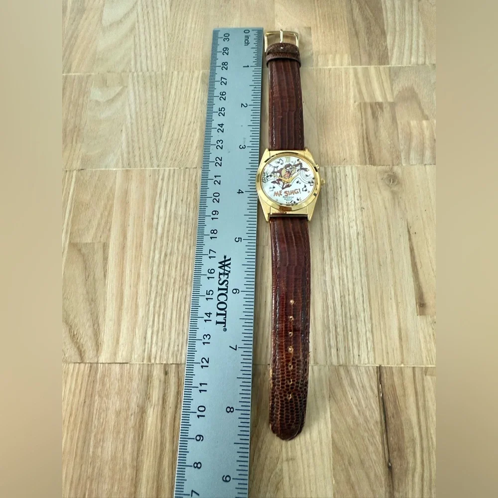 Vintage 90s Looney tunes Taz Tasmanian devil musical watch NEW BATTERY